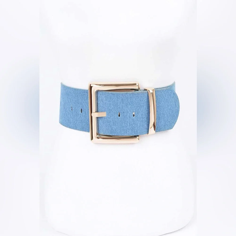 Denim Elastic Waist Statement Belt